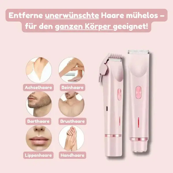 Alcuras™ 2-in-1 women's razor for smooth and well-groomed skin