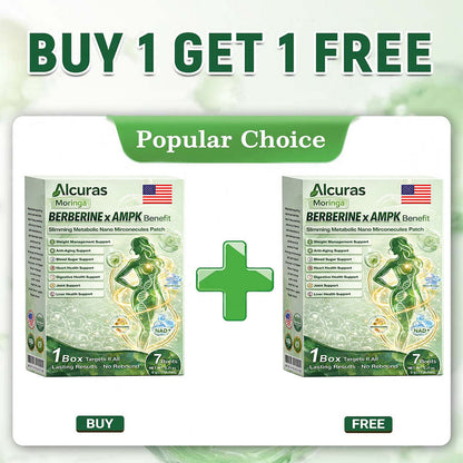 ✔Alcuras™ Moringa × Berberine × AMPK 8-Benefit Metabolic Support Nano Microneedle Patch 🇺🇸 Just once a day · Designed to support visible body changes in as little as 7 days ✅ For stubborn weight, loose-looking skin, blood sugar balance, sleep quality