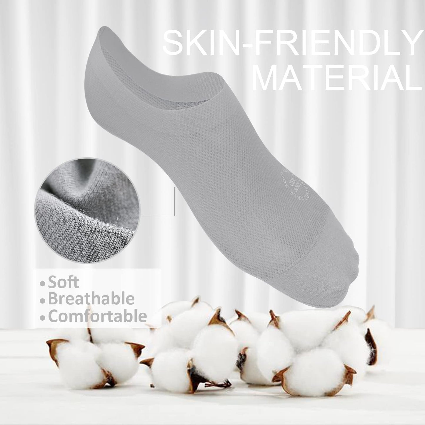 🔥30-Pairs Invisible Grip Socks Pack 🧦 – Breathable Low-Cut Anti-Slip Sweat-Absorbing Design