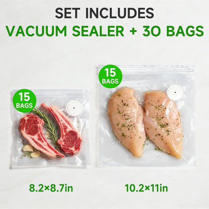 Mresio® Fresh Reserve Vacuum Sealer – Keep Food Fresh Up to 5x Longer, Reduce Waste, Perfect for Home & Travel
