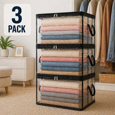 🔥Buy 1 Get 1 Free📢Large Heavy-Duty Thick Plastic Clear Storage Bag for Clothes, Moving & Storage